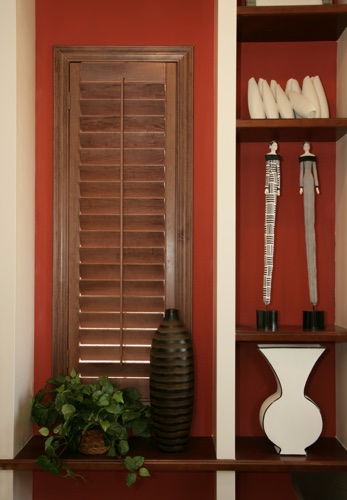 Salt Lake City wood shutter shelving